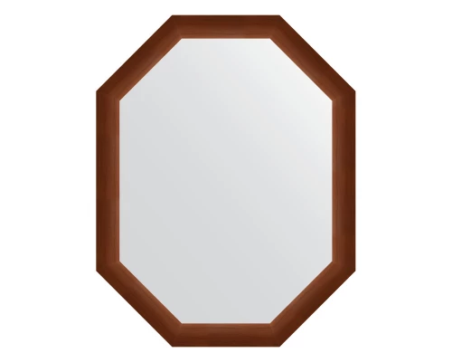Зеркало настенное Polygon EVOFORM в багетной раме орех, 72х92 см, BY 7076