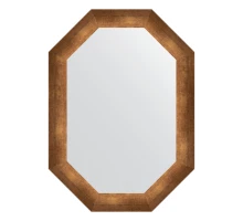 Зеркало настенное Polygon EVOFORM в багетной раме состаренная бронза, 52х72 см, BY 7077