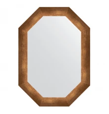 Зеркало настенное Polygon EVOFORM в багетной раме состаренная бронза, 52х72 см, BY 7077
