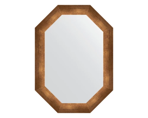 Зеркало настенное Polygon EVOFORM в багетной раме состаренная бронза, 52х72 см, BY 7077