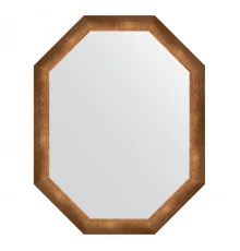 Зеркало настенное Polygon EVOFORM в багетной раме состаренная бронза, 72х92 см, BY 7080