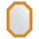 Зеркало настенное Polygon EVOFORM в багетной раме состаренное золото, 52х72 см, BY 7081