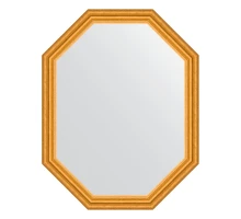 Зеркало настенное Polygon EVOFORM в багетной раме состаренное золото, 72х92 см, BY 7084