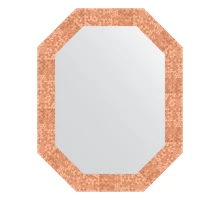 Зеркало настенное Polygon EVOFORM в багетной раме соты медь, 57х72 см, BY 7094