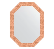 Зеркало настенное Polygon EVOFORM в багетной раме соты медь, 62х82 см, BY 7095