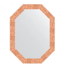 Зеркало настенное Polygon EVOFORM в багетной раме соты медь, 62х82 см, BY 7095