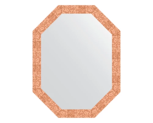 Зеркало настенное Polygon EVOFORM в багетной раме соты медь, 72х92 см, BY 7096