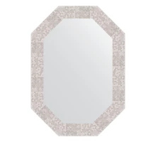 Зеркало настенное Polygon EVOFORM в багетной раме соты алюминий, 52х72 см, BY 7097