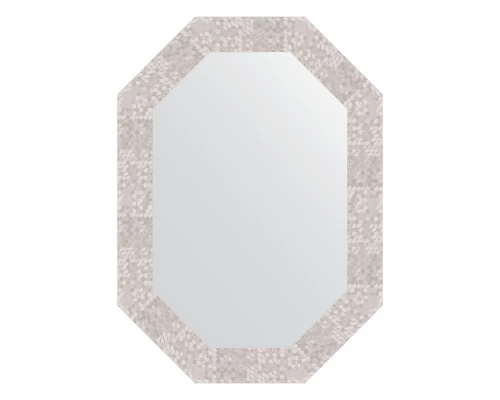 Зеркало настенное Polygon EVOFORM в багетной раме соты алюминий, 52х72 см, BY 7097