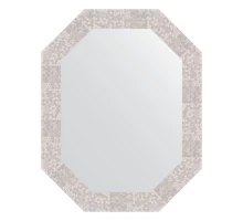 Зеркало настенное Polygon EVOFORM в багетной раме соты алюминий, 57х72 см, BY 7098