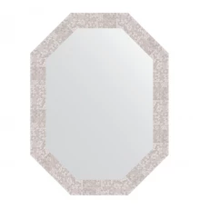 Зеркало настенное Polygon EVOFORM в багетной раме соты алюминий, 62х82 см, BY 7099