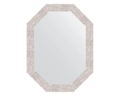 Зеркало настенное Polygon EVOFORM в багетной раме соты алюминий, 62х82 см, BY 7099