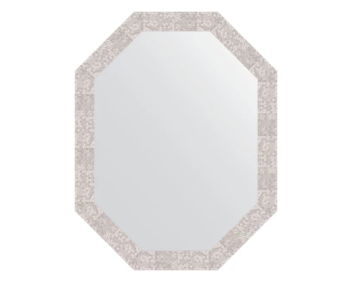 Зеркало настенное Polygon EVOFORM в багетной раме соты алюминий, 72х92 см, BY 7100