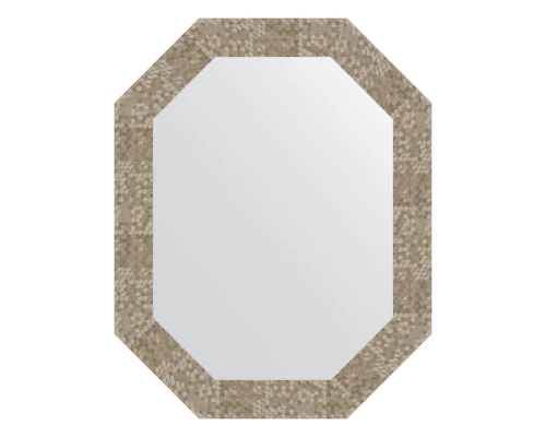 Зеркало настенное Polygon EVOFORM в багетной раме соты титан, 57х72 см, BY 7102