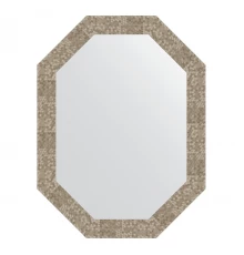 Зеркало настенное Polygon EVOFORM в багетной раме соты титан, 62х82 см, BY 7103