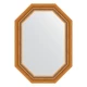Зеркало настенное Polygon EVOFORM в багетной раме состаренное золото с плетением, 53х73 см, BY 7105