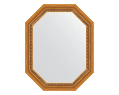 Зеркало настенное Polygon EVOFORM в багетной раме состаренное золото с плетением, 58х73 см, BY 7106