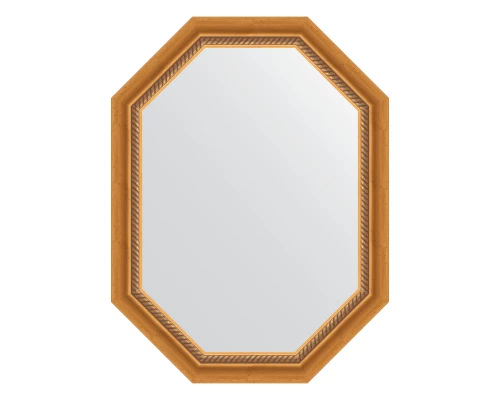 Зеркало настенное Polygon EVOFORM в багетной раме состаренное золото с плетением, 63х83 см, BY 7107