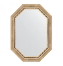 Зеркало настенное Polygon EVOFORM в багетной раме состаренное серебро с плетением, 53х73 см, BY 7109