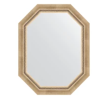 Зеркало настенное Polygon EVOFORM в багетной раме состаренное серебро с плетением, 58х73 см, BY 7110