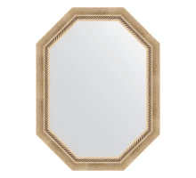 Зеркало настенное Polygon EVOFORM в багетной раме состаренное серебро с плетением, 63х83 см, BY 7111