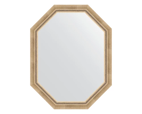 Зеркало настенное Polygon EVOFORM в багетной раме состаренное серебро с плетением, 73х93 см, BY 7112