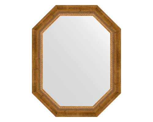 Зеркало настенное Polygon EVOFORM в багетной раме состаренная бронза с плетением, 58х73 см, BY 7114
