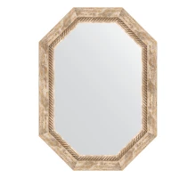 Зеркало настенное Polygon EVOFORM в багетной раме прованс с плетением, 53х73 см, BY 7117