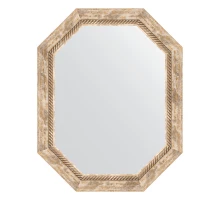 Зеркало настенное Polygon EVOFORM в багетной раме прованс с плетением, 58х73 см, BY 7118