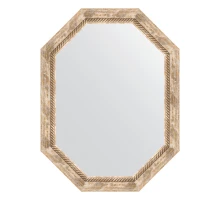 Зеркало настенное Polygon EVOFORM в багетной раме прованс с плетением, 63х83 см, BY 7119