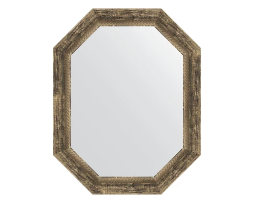 Зеркало настенное Polygon EVOFORM в багетной раме старое дерево с плетением, 58х73 см, BY 7122