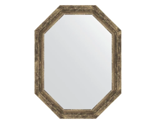 Зеркало настенное Polygon EVOFORM в багетной раме старое дерево с плетением, 63х83 см, BY 7123