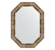Зеркало настенное Polygon EVOFORM в багетной раме серебряный бамбук, 53х73 см, BY 7125