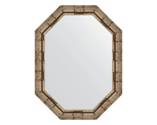 Зеркало настенное Polygon EVOFORM в багетной раме серебряный бамбук, 63х83 см, BY 7127