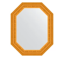 Зеркало настенное Polygon EVOFORM в багетной раме сусальное золото, 59х74 см, BY 7134