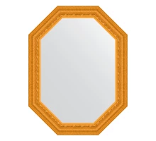 Зеркало настенное Polygon EVOFORM в багетной раме сусальное золото, 64х84 см, BY 7135