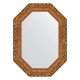 Зеркало настенное Polygon EVOFORM в багетной раме виньетка бронзовая, 55х75 см, BY 7145