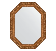 Зеркало настенное Polygon EVOFORM в багетной раме виньетка бронзовая, 65х85 см, BY 7147
