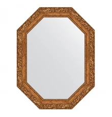 Зеркало настенное Polygon EVOFORM в багетной раме виньетка бронзовая, 65х85 см, BY 7147