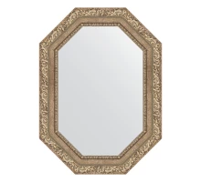 Зеркало настенное Polygon EVOFORM в багетной раме виньетка античное серебро, 55х75 см, BY 7149