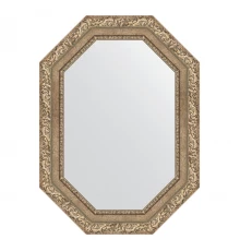 Зеркало настенное Polygon EVOFORM в багетной раме виньетка античное серебро, 55х75 см, BY 7149