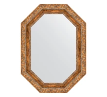 Зеркало настенное Polygon EVOFORM в багетной раме виньетка античная бронза, 55х75 см, BY 7153