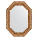 Зеркало настенное Polygon EVOFORM в багетной раме виньетка античная бронза, 55х75 см, BY 7153