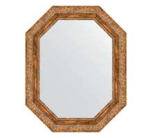 Зеркало настенное Polygon EVOFORM в багетной раме виньетка античная бронза, 60х75 см, BY 7154