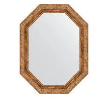 Зеркало настенное Polygon EVOFORM в багетной раме виньетка античная бронза, 65х85 см, BY 7155