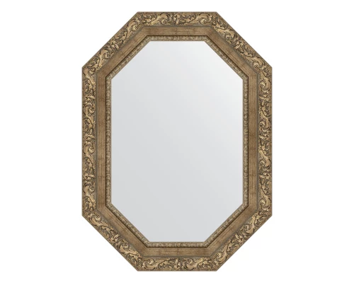 Зеркало настенное Polygon EVOFORM в багетной раме виньетка античная латунь, 55х75 см, BY 7157