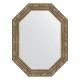 Зеркало настенное Polygon EVOFORM в багетной раме виньетка античная латунь, 65х85 см, BY 7159