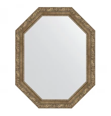 Зеркало настенное Polygon EVOFORM в багетной раме виньетка античная латунь, 75х95 см, BY 7160
