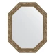 Зеркало настенное Polygon EVOFORM в багетной раме виньетка античная латунь, 75х95 см, BY 7160
