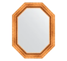 Зеркало настенное Polygon EVOFORM в багетной раме римское золото, 66х86 см, BY 7163